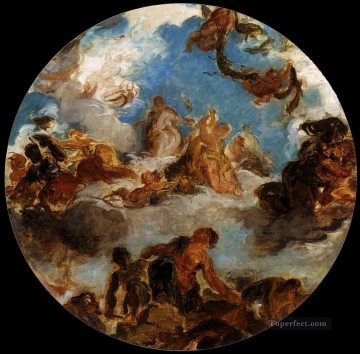  BOSQUE Arte - Bosquejo para la paz desciende a la Tierra Romántico Eugene Delacroix